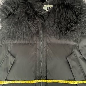 Oversized Black 3/4 length down jacket